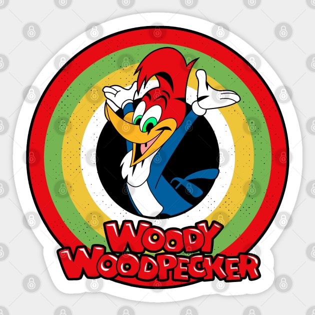 Woody Woodpecker Circle Style Sticker by Gunung Sambojorka